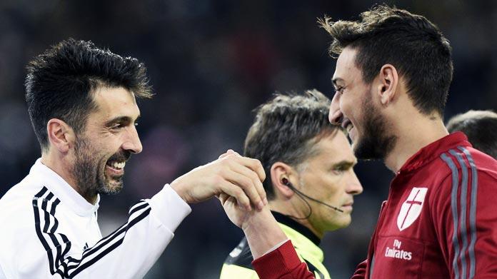 buffon donnarumma milan juventus