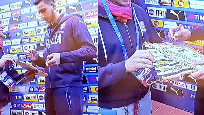 donnarumma italia gagliardetto juventus