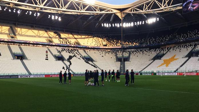 juventus barcellona allenamento tris