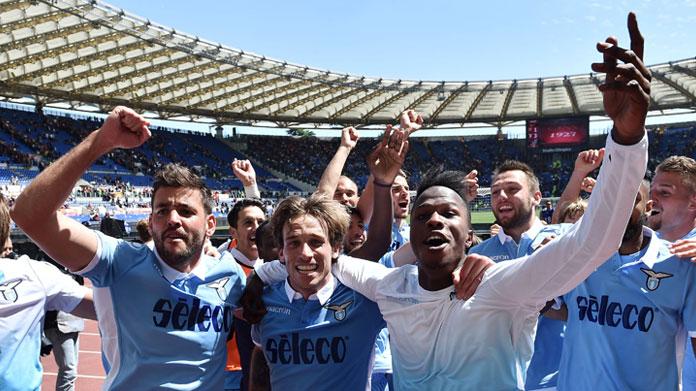 lazio esultanza derby aprile 2017 2
