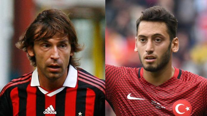 pirlo calhanoglu milan 2017