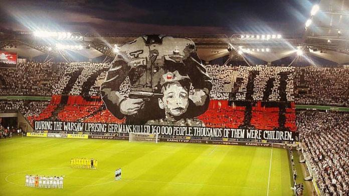 legia varsavia tifosi coreografia