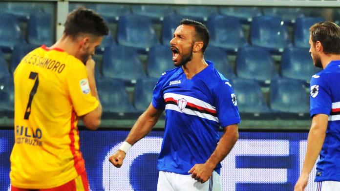 quagliarella esultanza sampdoria agosto 2017
