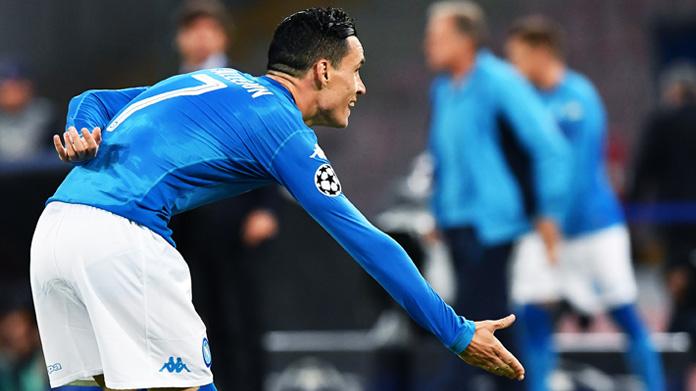 callejon esultanza tris napoli settembre 2017