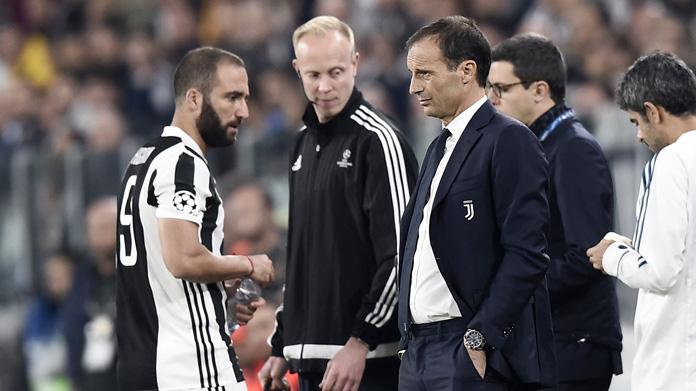 higuain allegri bis juventus settembre 2017