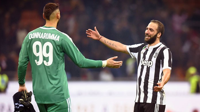 donnarumma higuain milan juventus ottobre 2017