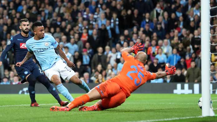 gabriel jesus manchester city napoli ottobre 2017