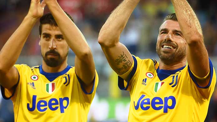 khedira barzagli esultanza juventus agosto 2017