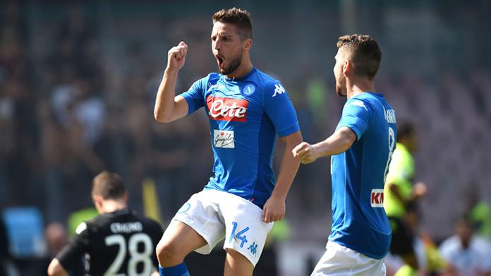 mertens esultanza bis napoli settembre 2017