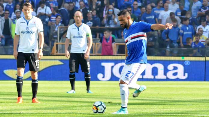 quagliarella sampdoria atalanta ottobre 2017