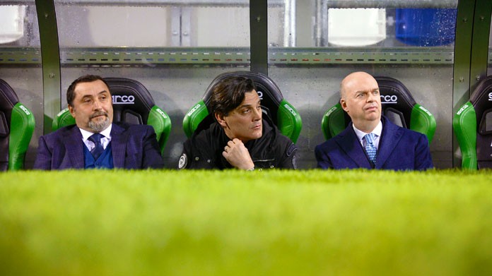 mirabelli montella fassone milan novembre 2017