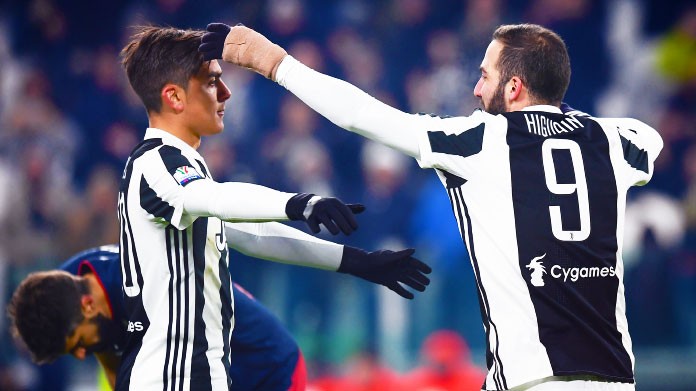 dybala higuain esultanza juventus dicembre 2017