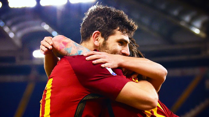 fazio esultanza bis roma dicembre 2017