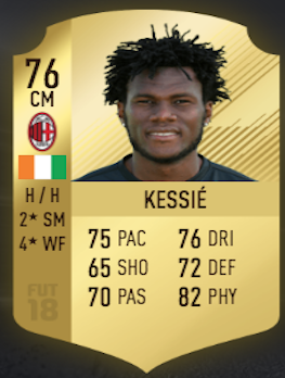 franck kessié fifa 18 scheda
