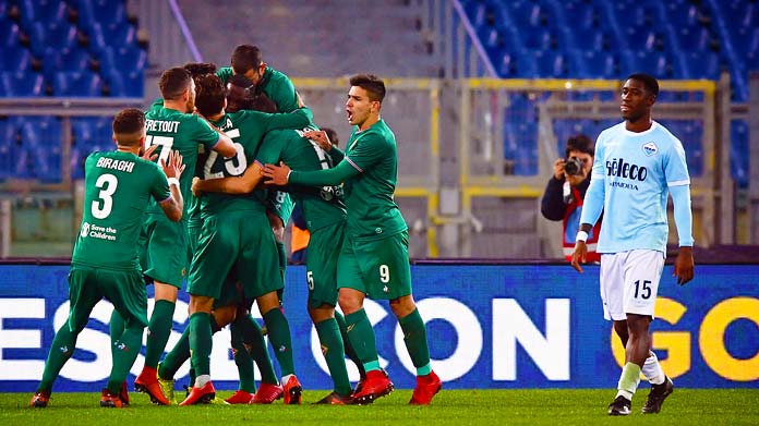 lazio fiorentina esultanza novembre 2017