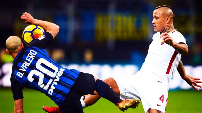 borja valero nainggolan inter roma gennaio 2018