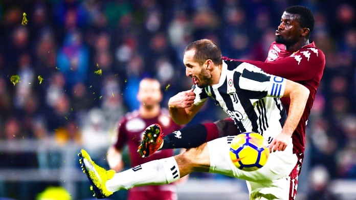 chiellini niang juventus torino gennaio 2018