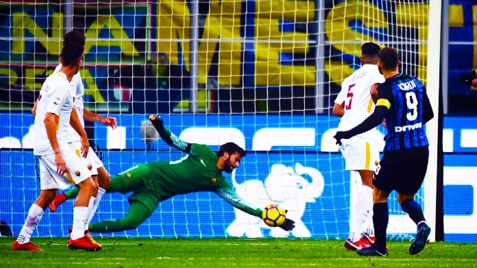 icardi alisson inter roma gennaio 2018