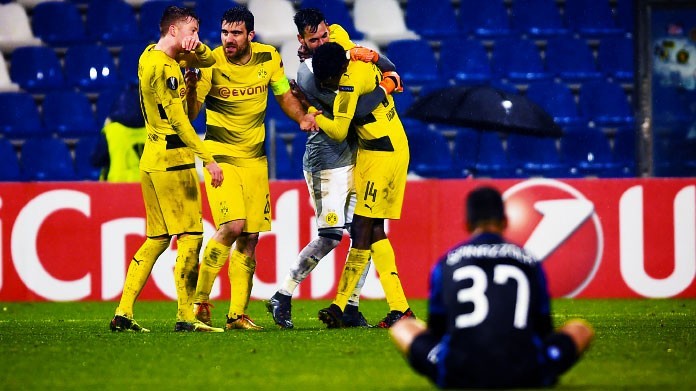 atalanta borussia dortmund esultanza bis febbraio 2018