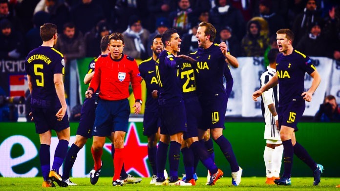 juventus tottenham bis esultanza febbraio 2018