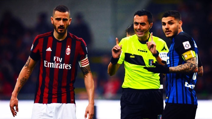 arbitro di bello bonucci icardi derby milan-inter