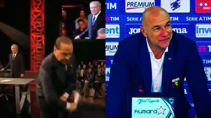 berlusconi ballardini seduta sampdoria-genoa derby