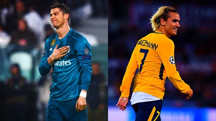 cristiano ronaldo griezmann real madrid atletico madrid