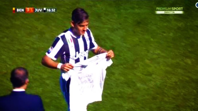 dybala esultanza benevento-juventus dedica mamma
