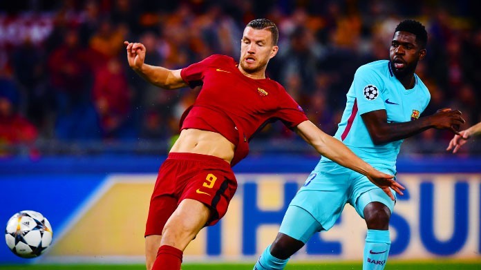 dzeko roma-barcellona