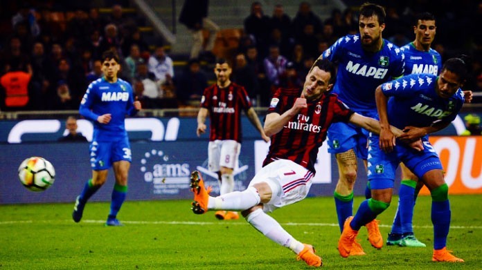 kalinic gol milan sassuolo aprile 2018