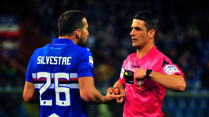 silvestre arbitro manganiello sampdoria aprile 2018