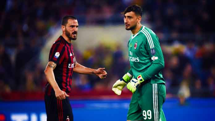 bonucci donnarumma milan maggio 2018