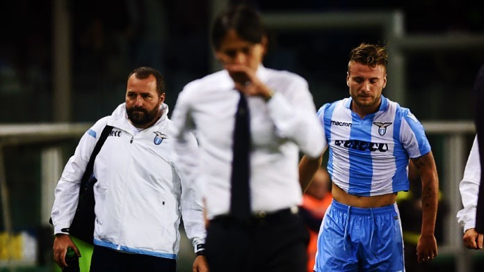 inzaghi immobile infortunio lazio