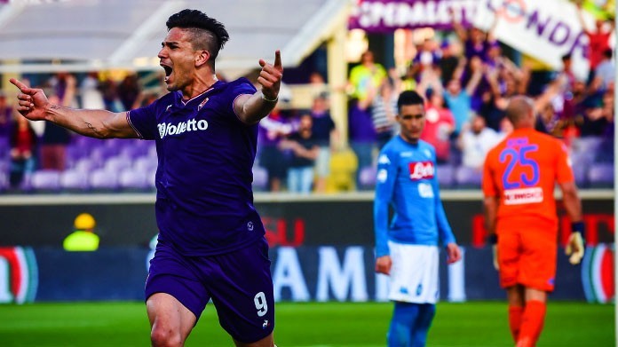simeone esultanza fiorentina napoli aprile 2018