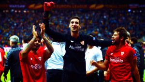 Banega sergio rico coke siviglia esultanza maggio
