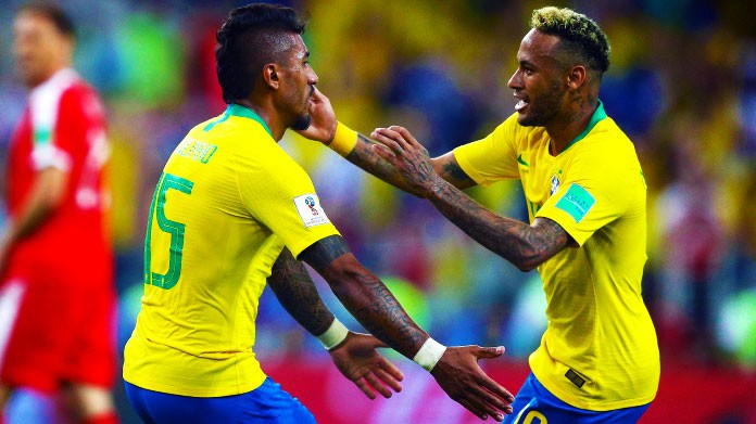 paulinho neymar brasile mondiali 2018
