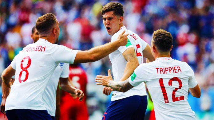 stones esultanza bis inghilterra mondiali giugno 2018