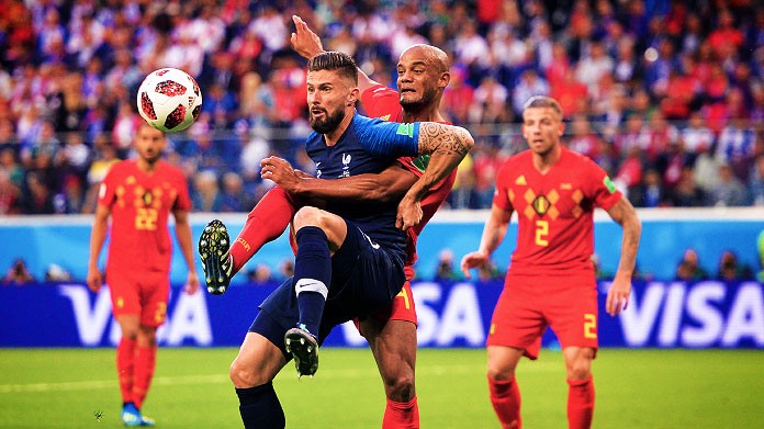 giroud kompany francia belgio mondiali luglio 2018