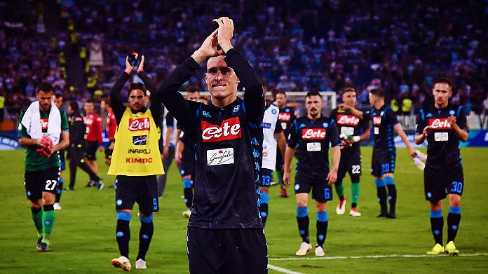 callejon esultanza napoli agosto 2018