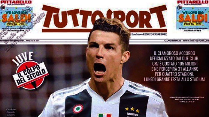 cristiano ronaldo juventus tuttosport