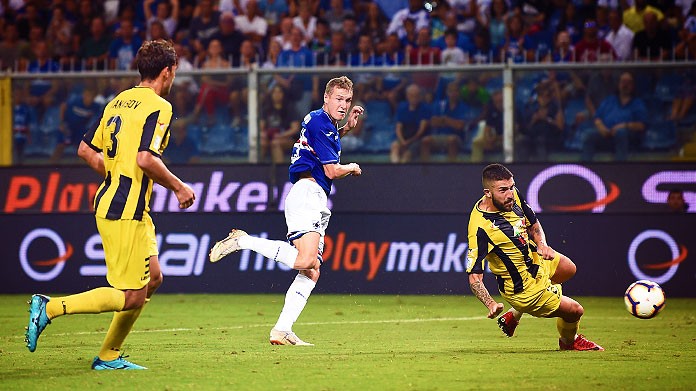 jankto gol sampdoria viterbese agosto 2018