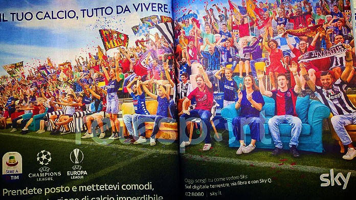 sky tifosi pubblicità lazio roma