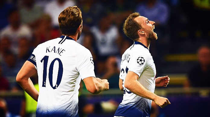kane eriksen esultanza tottenham settembre 2018