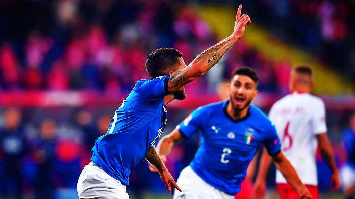 biraghi esultanza bis italia ottobre 2018