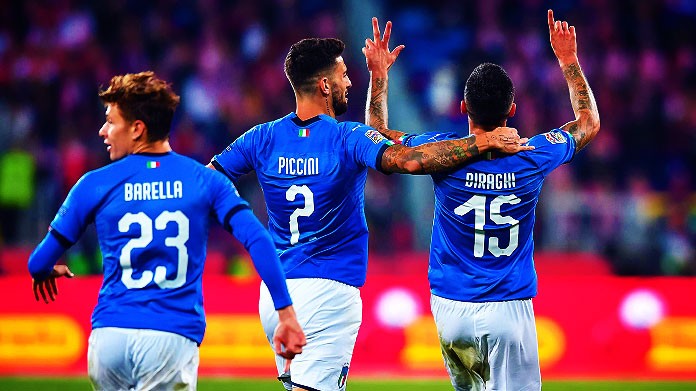 biraghi esultanza italia ottobre 2018