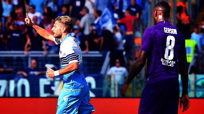 immobile esultanza lazio fiorentina ottobre 2018