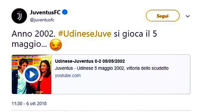 juventus twitter 5 maggio 2002