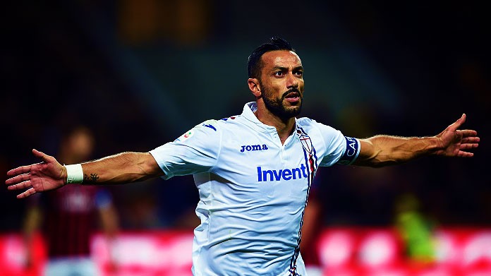 quagliarella esultanza bis sampdoria ottobre 2018