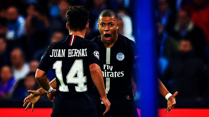 bernat mbappe esultanza psg novembre 2018
