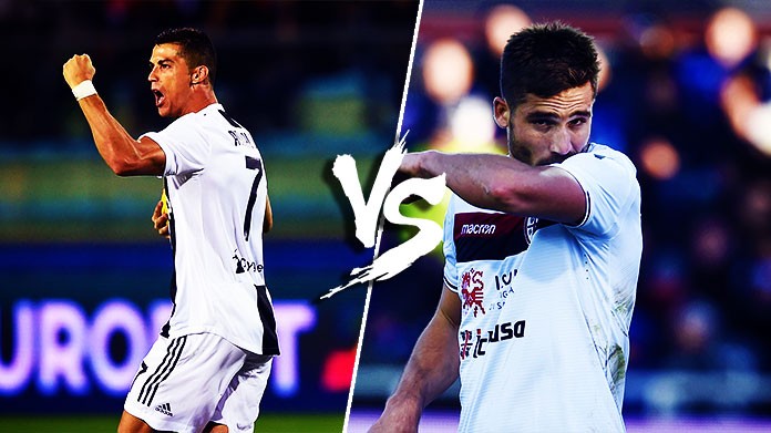 cristiano ronaldo pavoletti cagliari juventus